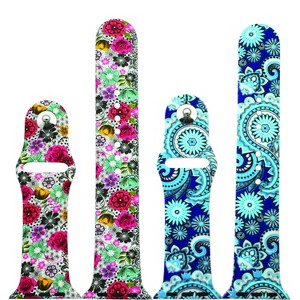 Olivia Pratt 2-Pack Printed Silicone Apple Watch Band - 1 of 4