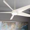 60" Minka Aire Modern Indoor Ceiling Fan with LED Light Remote Control Brushed Nickel White for Living Room Kitchen Bedroom Family - 2 of 4