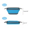 Unique Bargains Collapsible Colander Set Silicone Square Foldable Strainer with Handle Space - image 3 of 4