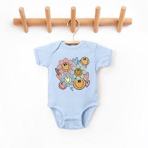 The Juniper Shop Flower Smiley Face Baby Bodysuit - 1 of 2