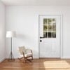 Wooakway 36"W×80"H 9-Lite 2-Panel Exterior Frosted Glass Prehung Front Entry Door Primed Interior Fiberglass Entrance Door - 3 of 4