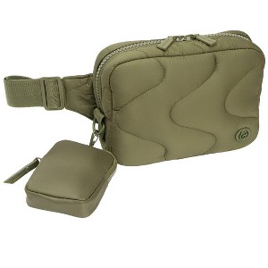 Joan & David Wave Puffer Quilted Nylon Passport Sling Bag - 1 of 4