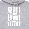 Men's - Instant Message - Baseball Flag Graphic Fleece Pullover Hoodie - 2 of 4