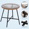 3 Pieces Outdoor Acapulco Chair Patio Bistro Set, All-Weather Acapulco Chairs with Glass Top Table, Modern Patio Conversation Chairs Set of 2 - 3 of 4