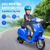 Electric Motorcycle for Kids, 24V 350W Kids Ride on Moped, Max Up to 14MPH, w/Twist Grip Throttle & LED Light, Electric Motorbike for Teens 8-12 - 2 of 4