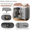 Whisen 30" Bathroom Vanity Bathroom Storage Cabinet with Ceramic Sink and 3 Drawers - 4 of 4
