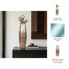 Modern Glam Glass Vase - Handcrafted Glass & Iron - Elegant Home & Office Decor - Perfect for Living Room, Bedroom, and Foyer - 3 of 4