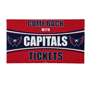 Evergreen Come Back with Tickets Washington Capitals 28" x 16" Woven PVC Indoor Outdoor Doormat - 1 of 4