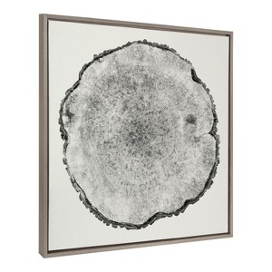 Kate and Laurel Sylvie Tree Rings Linen Framed Canvas by Emiko and Mark Franzen of F2Images - 1 of 4