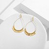 Gold Earrings for Women in Round Disc Matte Gold and Silver Earrings Two Tone Dangle Drop Earrings Fashion Boho Earrings Jewelry Gift - 4 of 4