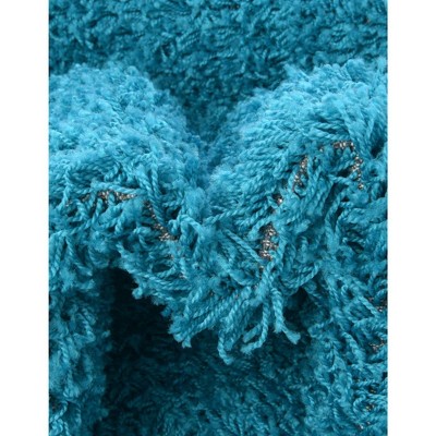 Turquoise Rectangular Shag Rug 8' x 10' for Kids