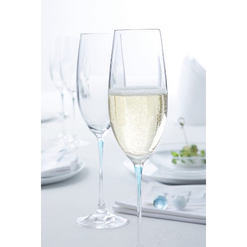 4pk Geneva Crystal 7.7oz Champagne Flutes - Threshold Signature