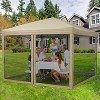 10 x 10 FT Pop Up Canopy, Party Tent with Mosquito Netting, Height Adjustable Instant Sun Shade, Portable Screen Shelter for Parties, Camping, Events - 2 of 4
