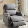 Modern Gray Recliner Sofa Chair,Manual Recliner Armchair Home Cinema Couches,Upholstered Single Seater Recliner Chair-Cuddlewood - 2 of 4