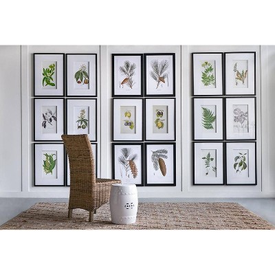 Set of 2 Black Framed Botanical Fruit Wall Art