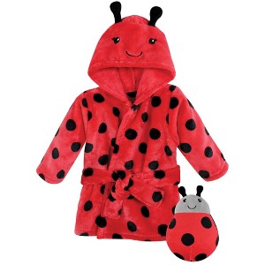 Hudson Baby Unisex Baby Plush Bathrobe and Toy Set, Ladybug, One Size - 1 of 4