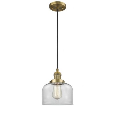 Bell - 1 Light Cord Hung Mini Pendant In Industrial Style-10 Inches Tall and 8 Inches Wide