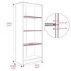 AZL1 Life Concept Decorative Bookshelf Freestanding Bookcase with Adjustable Shelves, 4 Layer for Offices, Living Rooms, Gray, 11.6"*24.4"*55.9" - 3 of 4