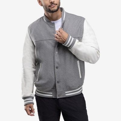 X RAY Men's Wool Varsity Bomber Jacket in NAVY/NAVY Size L — фото 4