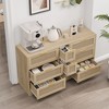 Sapphtopaz 9 Drawers 51.2" Rattan Dresser for Bedroom Metal Handles Storage Cabinet Closet Organizers and Storage for Bedroom, Closet, Living Room - 4 of 4