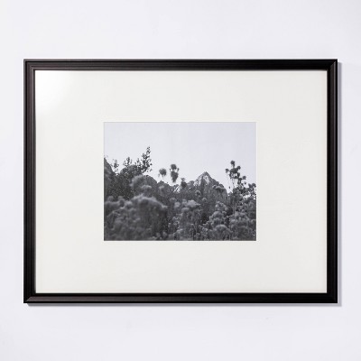 At Home 11x14 Matted to 8.5x11 Black Linear Frame with White Mat