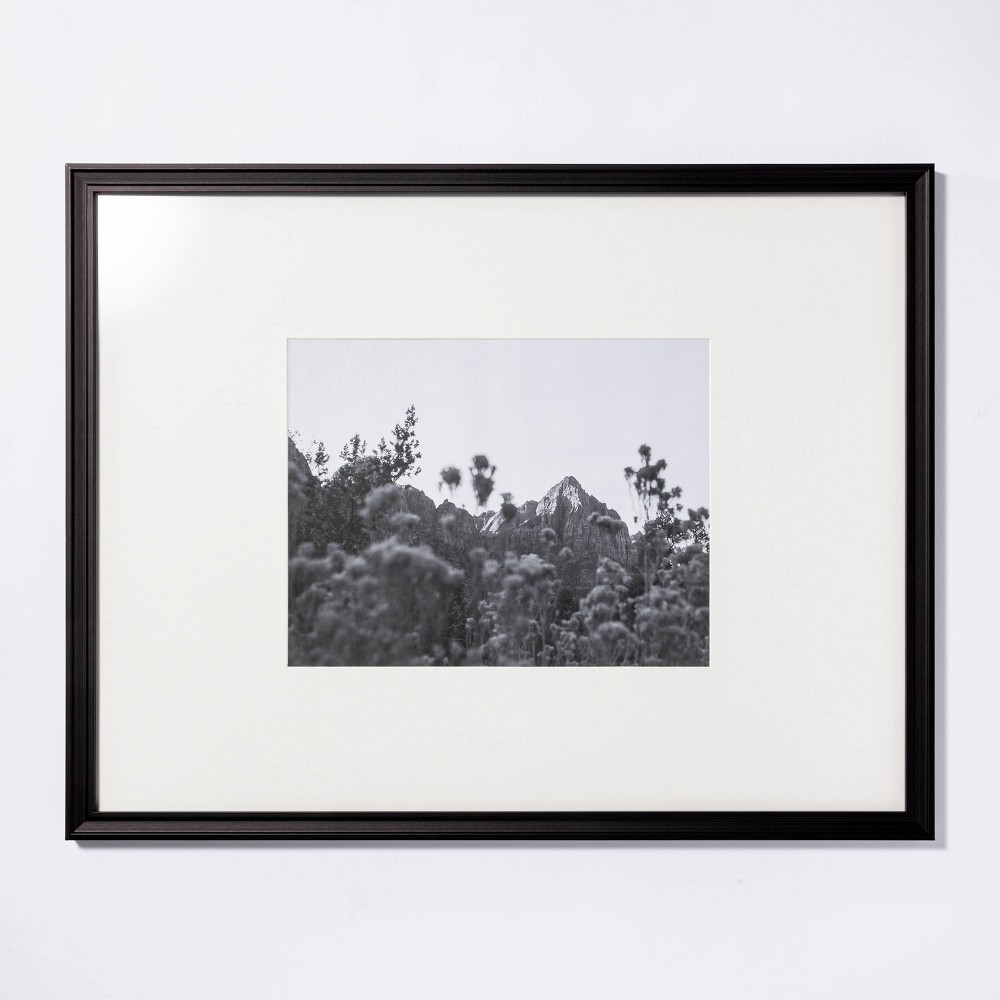 Photos - Photo Frame / Album 27.26" x 21.26" Matted to 11" x 14" Gallery Frame Art Black - Threshold™ d