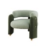 Modern Barrel Accent Chair with Hollow Back, Stylish Curved Arm Side Chair for Bedroom & Living Room - 2 of 4