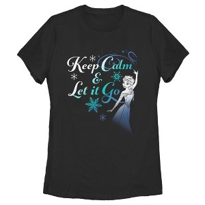 Women's Frozen Elsa Keep Calm T-Shirt - 1 of 3