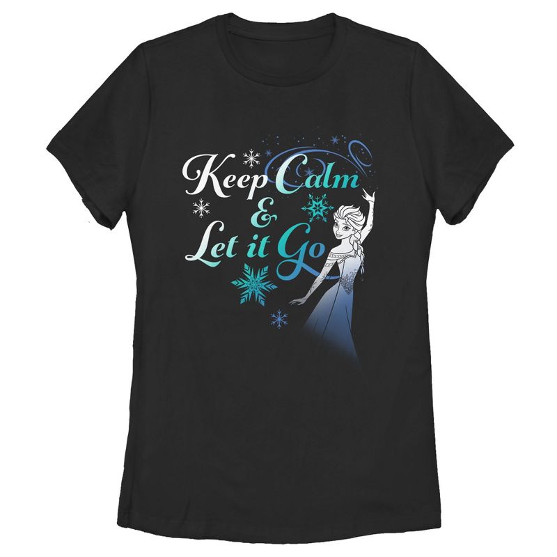 Women's Frozen Elsa Keep Calm T-Shirt, 1 of 4