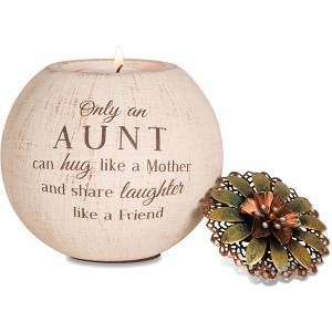 Pavilion Gift Company - Aunt - Globe Candle Holder Tealight Aunt Aunty Appreciation Desk Home Decor - 1 of 4