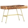 vidaXL Writing Desk with Drawers 39.4 in.x21.7 in.x29.5 in. Solid Sheesham Wood - 2 of 4