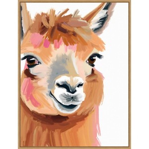 Amanti Art Alpaca by Ohkimiko  Framed Canvas Wall Art - 1 of 4
