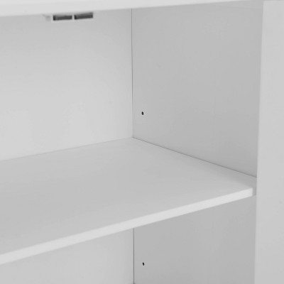 Bartlett Tall White MDF Freestanding Storage Pantry with Adjustable Shelves