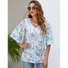 Women's Casual 3/4 Ruffled Sleeve Chiffon Blouse Tops for Women - 2 of 4