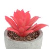Unique Bargains Artificial Plants Pointed Lotus in Mini Pulp Plastic Red 2.76"x2.76"x3.35" 1 Pcs - 4 of 4