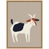 Kate & Laurel All Things Decor 18"x24" Sylvie Farm Goat Framed Canvas by Hannah Beisang Natural - 2 of 4