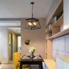 Airsurfer 16" Industrial 4-Light Pendant Chandelier, Modern Metal Cage, Adjustable Hanging Light for Dining, Kitchen, Living Room (No Bulbs) - 2 of 4