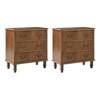 Phil 2 - Drawer Nightstand with Integrated Charging Station and Pull-Out Tray Set of 2丨HULALA HOME - 2 of 4