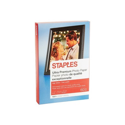 Staples Ultra Premium Glossy Photo Paper 4" x 6" 60/Pack (19897-CC)