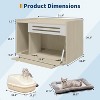Hidden Cat Litter Box Cabinet with Flip-Down Door –  Litter Box Enclosure Furniture - 3 of 4