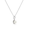 Pompeii3 7mm Pearl Solitaire Pendant 14k Gold 18" Necklace 18mm Tall - 3 of 4