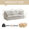 94.49" Chenille Fluffy 3-Seater Cloud Couch with Removable Pillows, Ergonomic Support and Easy Assembly - 3 of 4
