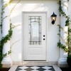 Lirago 36 x 80 Left Hand Inswing White Fiberglass Front doors with Brickmould 4-9/16" Vinyl Frame Frosted Glass - 4 of 4