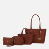 MKF Collection Edelyn Embossed M Signature Vegan Leather Women’s Tote Bag by Mia K – 4 Pcs set - 2 of 4