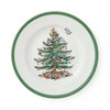 Spode Christmas Tree 8 Inch Salad Plates, Set of 4, Holiday Earthenware Tableware Gift, Festive Small Dinner Plate, Made in England - 2 of 4