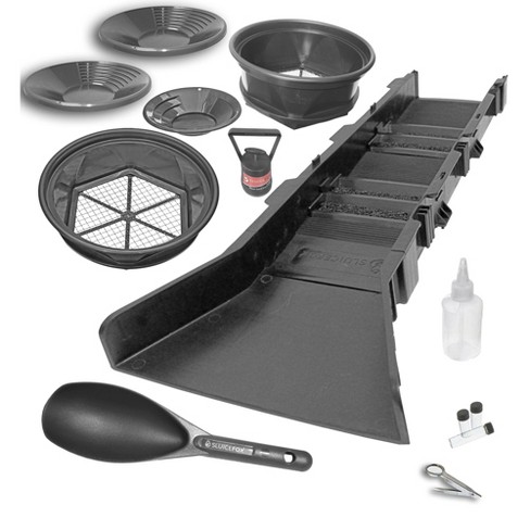 Complete Gold Mining Kit; Folding 50 inch Gold Sluice Box; Gold Prospecting  Equipment; Huntley Spoon; Gold Classifiers; Pay Dirt Scoop; Crevice Tools