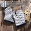 Sawyer Mill Blue Ticking Stripe Oven Mitt Set of 2 - 3 of 4