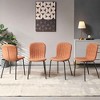 NicBex Set of 4 Faux Leather Dining Chair Kitchen Furniture Curved Backrest Upholstered Side Chair with Metal Legs - 2 of 4