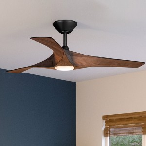 Urban Ambiance Luxury Transitional Ceiling Fan 13.5''H x 52''W,  Koa Woodgrain Finish,  Geraldton Collection, UHP9362 - 1 of 4