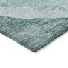 Teal Blue Aqua And Mint Green Abstract Washable Indoor Outdoor Area Rug - 4 of 4
